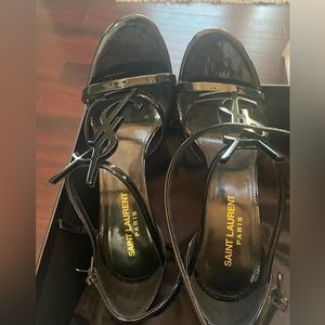 YSL Cassandra heels in black